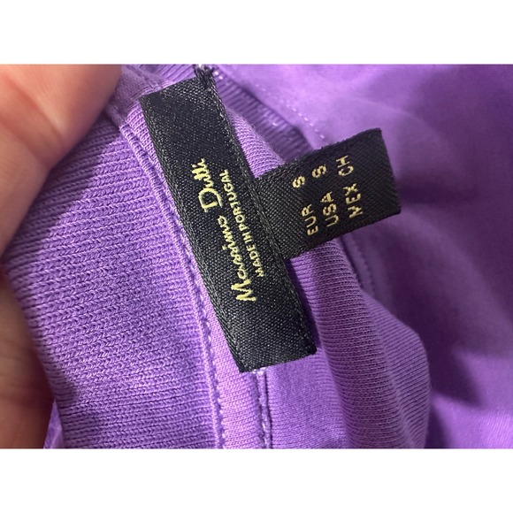 Massimo Dutti Purple Crew Neck Short Sleeve T Shirt Size S Made in Portugal - Picture 4 of 6